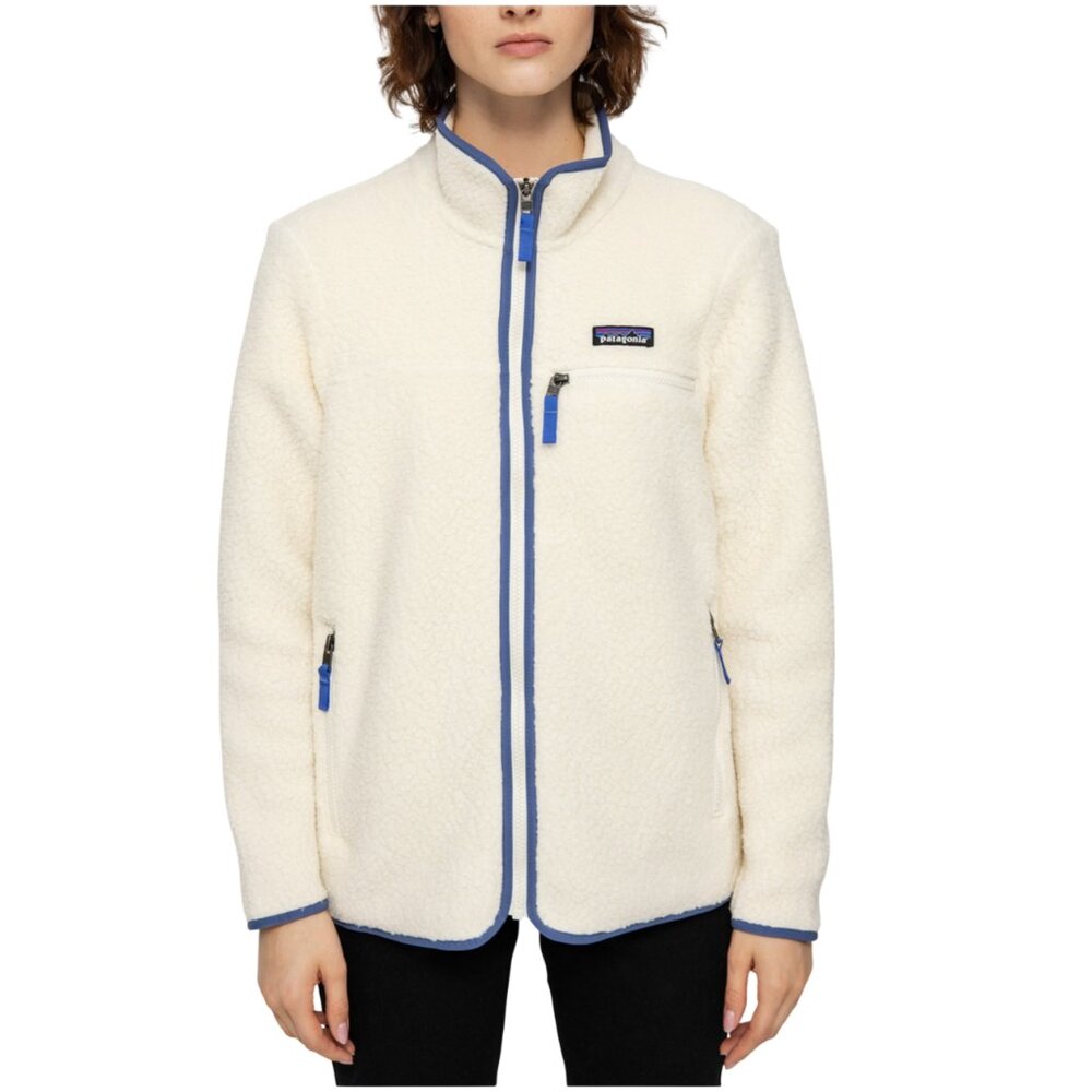 Patagonia Retro Pile Jacket fleece size XS natural white full zip 22795 womens